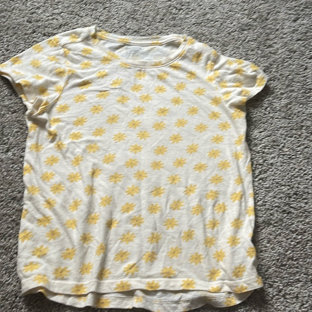 Girls yellow flower tee
